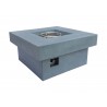 Marquee Outdoor Patio Fire Pit in Light Grey with Concrete Texture Finish - Angled