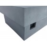 Marquee Outdoor Patio Fire Pit in Light Grey with Concrete Texture Finish - Outlet Close-Up