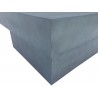 Marquee Outdoor Patio Fire Pit in Light Grey with Concrete Texture Finish - Edge Close-Up