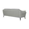 Armen Living Franz 87" Modern Dove Gray Genuine Leather Sofa Back