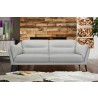 Armen Living Franz 87" Modern Dove Gray Genuine Leather Sofa