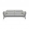 Armen Living Franz 87" Modern Dove Gray Genuine Leather Sofa Front