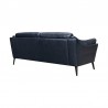 Armen Living Franz 87" Modern Blue Genuine Leather Sofa Back