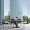 Fusion Contemporary Side Chair In Gray and Stainless Steel - Set of 2