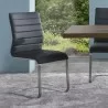 Fusion Contemporary Side Chair In Gray and Stainless Steel - Set of 2 01 - Fusion Contemporary Side Chair In Gray and Stainless Steel - Set of 2 01