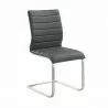 Fusion Contemporary Side Chair In Gray and Stainless Steel - Set of 2 02 - Fusion Contemporary Side Chair In Gray and Stainless Steel - Set of 2 02