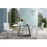 Fusion Contemporary Side Chair In White and Stainless Steel - Set of 2 01 - Fusion Contemporary Side Chair In White and Stainless Steel - Set of 2 01