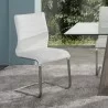 Fusion Contemporary Side Chair In White and Stainless Steel - Set of 2 02 - Fusion Contemporary Side Chair In White and Stainless Steel - Set of 2 02