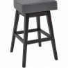 Armen Living Gia 26" Counter Height Swivel Grey Fabric and Espresso Wood Bar Stool - Armen Living Gia 26" Counter Height Swivel Grey Fabric and Espresso Wood Bar Stool