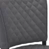 Armen Living Gia 26" Counter Height Swivel Grey Fabric and Espresso Wood Bar Stool - Armen Living Gia 26" Counter Height Swivel Grey Fabric and Espresso Wood Bar Stool