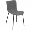 Gillian Modern Dark Gray Faux Leather and Metal Dining Room Chairs - Set of 2 02