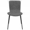 Gillian Modern Dark Gray Faux Leather and Metal Dining Room Chairs - Set of 2 07