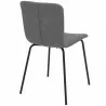 Gillian Modern Dark Gray Faux Leather and Metal Dining Room Chairs - Set of 2 04 - Gillian Modern Dark Gray Faux Leather and Metal Dining Room Chairs - Set of 2 04