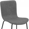 Gillian Modern Dark Gray Faux Leather and Metal Dining Room Chairs - Set of 2 05