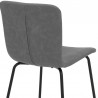 Gillian Modern Dark Gray Faux Leather and Metal Dining Room Chairs - Set of 2 06