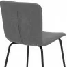 Gillian Modern Dark Gray Faux Leather and Metal Dining Room Chairs - Set of 2 06 - Gillian Modern Dark Gray Faux Leather and Metal Dining Room Chairs - Set of 2 06