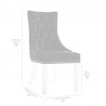 Gobi Modern and Contemporary Tufted Dining Chair in Blue Velvet with Acrylic Legs 01