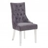 Gobi Modern and Contemporary Tufted Dining Chair in Gray Velvet with Acrylic Legs 03