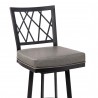 Giselle Contemporary 26" Counter Height Barstool - Front Close-Up