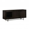 Armen Living Gatsby Oak and Metal Buffet Cabinet Side