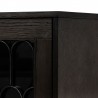 Armen Living Gatsby Oak and Metal Buffet Cabinet Corner
