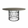 Gatsby Concrete and Metal Round Dining Table - Gatsby Concrete and Metal Round Dining Table