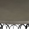 Gatsby Concrete and Metal Round Dining Table - Tabletop Close-Up