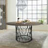 Gatsby Concrete and Metal Round Dining Table - Lifestyle