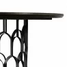 Gatsby Oak and Metal Round Dining Table - Table Top Close-Up - Gatsby Oak and Metal Round Dining Table - Table Top Close-Up