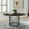 Gatsby Oak and Metal Round Dining Table - Lifestyle - Gatsby Oak and Metal Round Dining Table - Lifestyle
