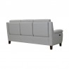 Armen Living Hayward 82" Genuine Dove Gray Leather Power Reclining Sofa Back