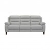 Armen Living Hayward 82" Genuine Dove Gray Leather Power Reclining Sofa Front