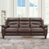 Armen Living Hayward 82" Genuine Espresso Leather Power Reclining Sofa