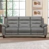 Armen Living Hayward 82" Genuine Gray Leather Power Reclining Sofa