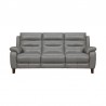 Armen Living Hayward 82" Genuine Gray Leather Power Reclining Sofa Front