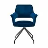 Hadley Dining Room Accent Chair in Blue Velvet with Black Finish 05 - Hadley Dining Room Accent Chair in Blue Velvet with Black Finish 05