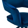 Hadley Dining Room Accent Chair in Blue Velvet with Black Finish 07