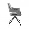 Hadley Dining Room Accent Chair in Gray Velvet with Black Finish 05