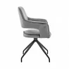 Hadley Dining Room Accent Chair in Gray Velvet with Black Finish 05 - Hadley Dining Room Accent Chair in Gray Velvet with Black Finish 05