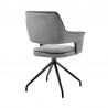 Hadley Dining Room Accent Chair in Gray Velvet with Black Finish 04