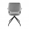 Hadley Dining Room Accent Chair in Gray Velvet with Black Finish 03