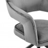 Hadley Dining Room Accent Chair in Gray Velvet with Black Finish 06