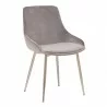 Heidi Gray Velvet Dining Accent Chair  - Heidi Gray Velvet Dining Accent Chair 