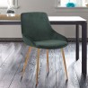 Heidi Green Velvet Dining Accent Chair