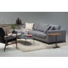 Inge Lounge Chair Dark Grey Fabric with Ash Stained Walnut Wood - Lifestyle 2