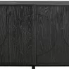 Armen Living Holland 4 Door Sideboard Buffet in Black Brushed Oak Wood  - Armen Living Holland 4 Door Sideboard Buffet in Black Brushed Oak Wood 
