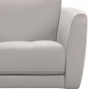 Armen Living Hope Contemporary Chair in Genuine Dove Gray Leather with Black Metal Legs | Fiber 4
