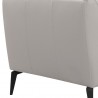 Armen Living Hope Contemporary Chair in Genuine Dove Gray Leather with Black Metal Legs | Fiber 3
