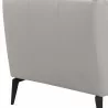 Hope Contemporary Chair in Genuine Dove Grey Leather with Black Metal Legs - Leg Detail - Hope Contemporary Chair in Genuine Dove Grey Leather with Black Metal Legs - Leg Detail