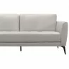 Armen Living Hope Contemporary Sofa in Genuine Dove Grey Leather with Black Metal Legs - Side - Armen Living Hope Contemporary Sofa in Genuine Dove Grey Leather with Black Metal Legs - Side